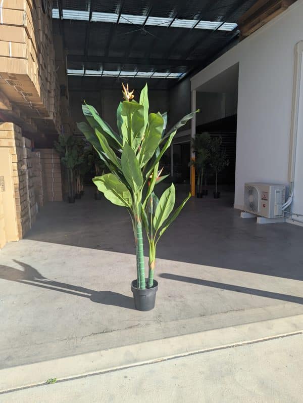 150cm Artificial Birds of Paradise Plant with 3 Poles and 26 Leaves - Image 2