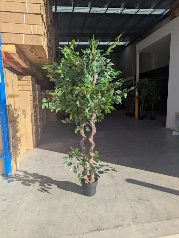180cm Artificial Banyan Outdoor Decor Tree with 2 Poles - Image 2