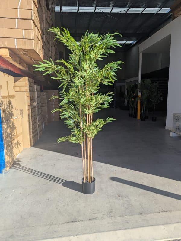 180cm Artificial Bamboo Outdoor Decor Tree with 5 Poles and 20 Branches - Image 2