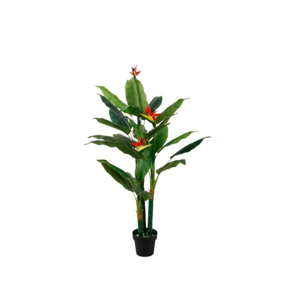 150cm Artificial Birds of Paradise Plant with 3 Poles and 26 Leaves