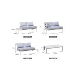 El Churro Outdoor Aluminium Sofa – Modern Comfort - Image 2