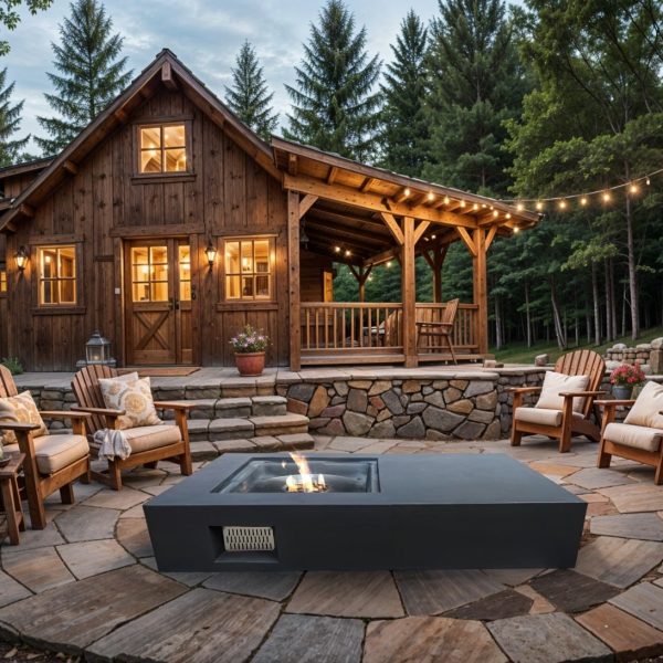 Outdoor HQ 127cm Ethanol Firepit Table 127cmx 76cm X 30cm