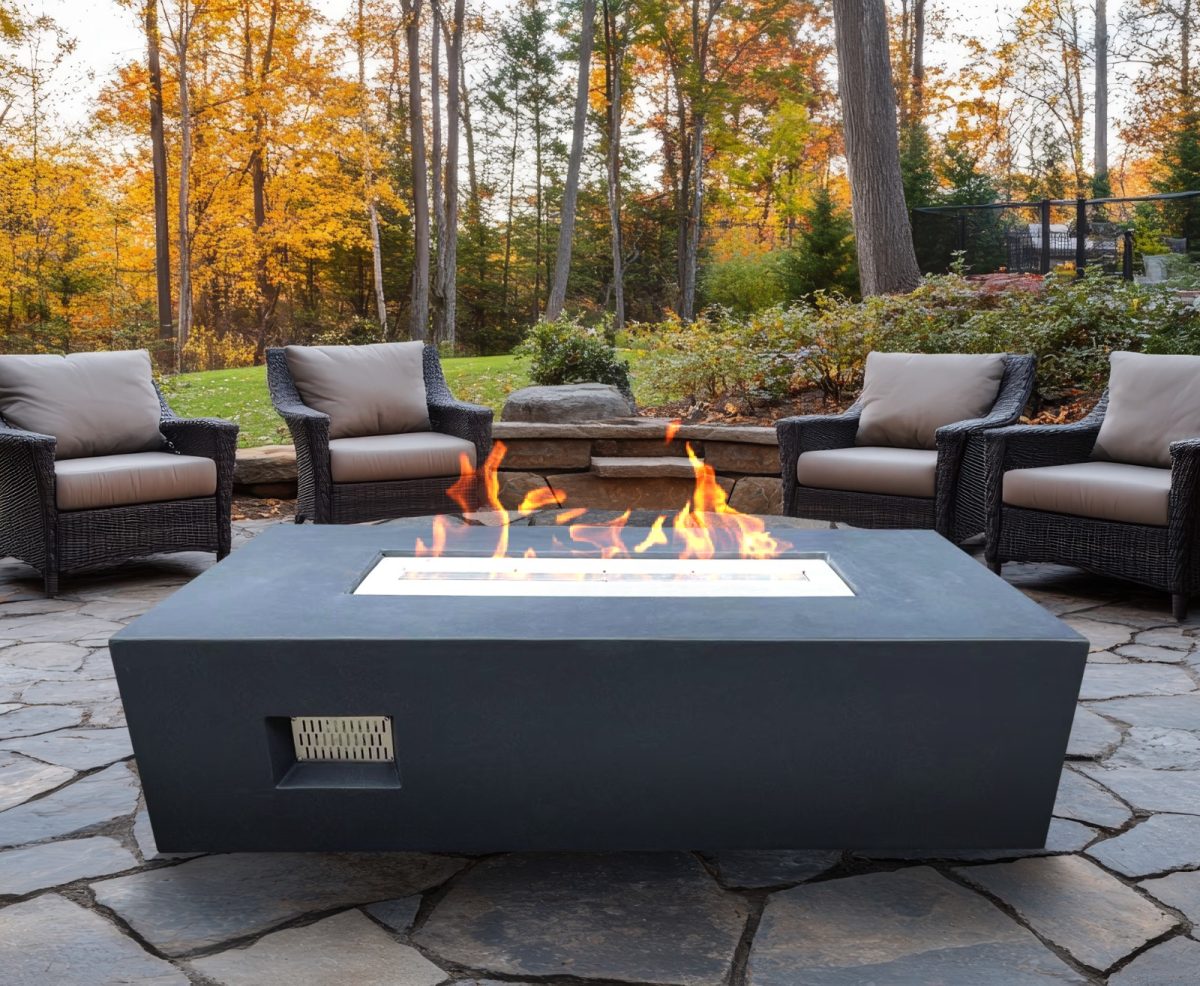 Outdoor HQ Ethanol Firepit Table – Sleek and Safe 140cmx 70cm x 40cm - Image 3