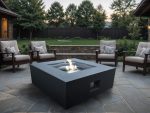 Outdoor HQ 91cm Ethanol Firepit Table – Compact Charm - 91cmx 91cmx 40cm High