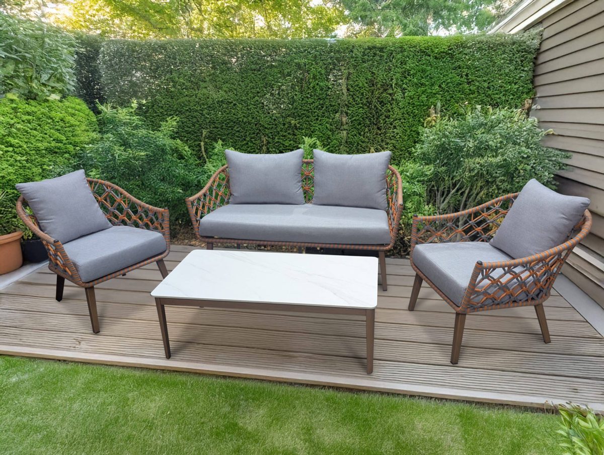 The Barcelona Outdoor Aluminium Sofa – Sleek Design - Image 1