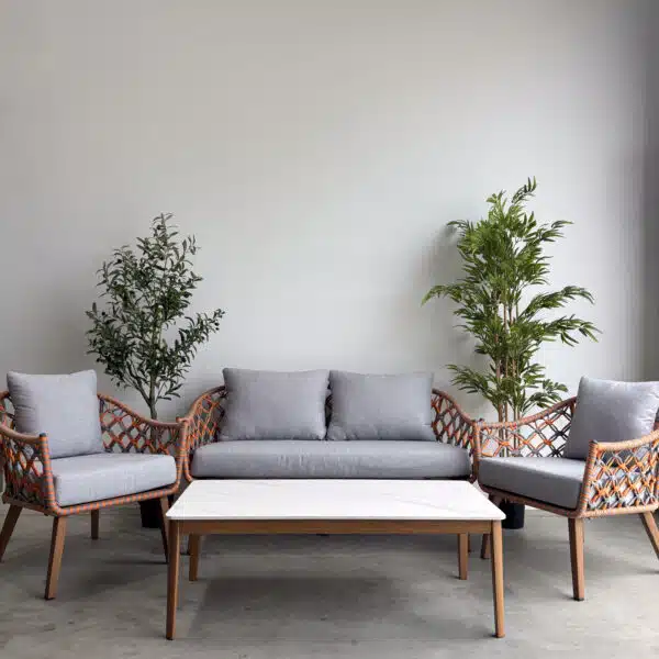 The barcelona outdoor aluminium sofa sleek design