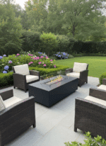 Outdoor HQ Ethanol Firepit Table – Sleek and Safe 140cmx 70cm x 40cm - Image 3