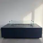 Outdoor hq ethanol firepit table sleek and safe 140cmx 70cm x 40cm