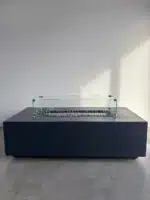 Outdoor hq ethanol firepit table sleek and safe 140cmx 70cm x 40cm