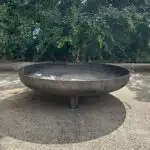 Carbon steel firepit 1000mm x 3mm with base