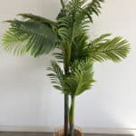 180cm Artificial Areca Palm Outdoor Decor Tree with 3 Poles and 24 Leaves
