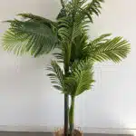 180cm artificial areca palm outdoor decor tree with 3 poles and 24 leaves