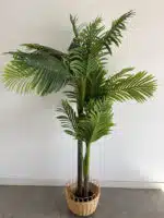180cm artificial areca palm outdoor decor tree with 3 poles and 24 leaves