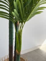 180cm Artificial Areca Palm Outdoor Decor Tree with 3 Poles and 24 Leaves - Image 3