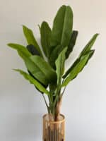 180cm Artificial Banana Outdoor Decor Tree with 3 Poles and 21 Leaves