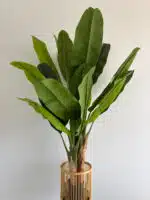 180cm artificial banana outdoor decor tree with 3 poles and 21 leaves
