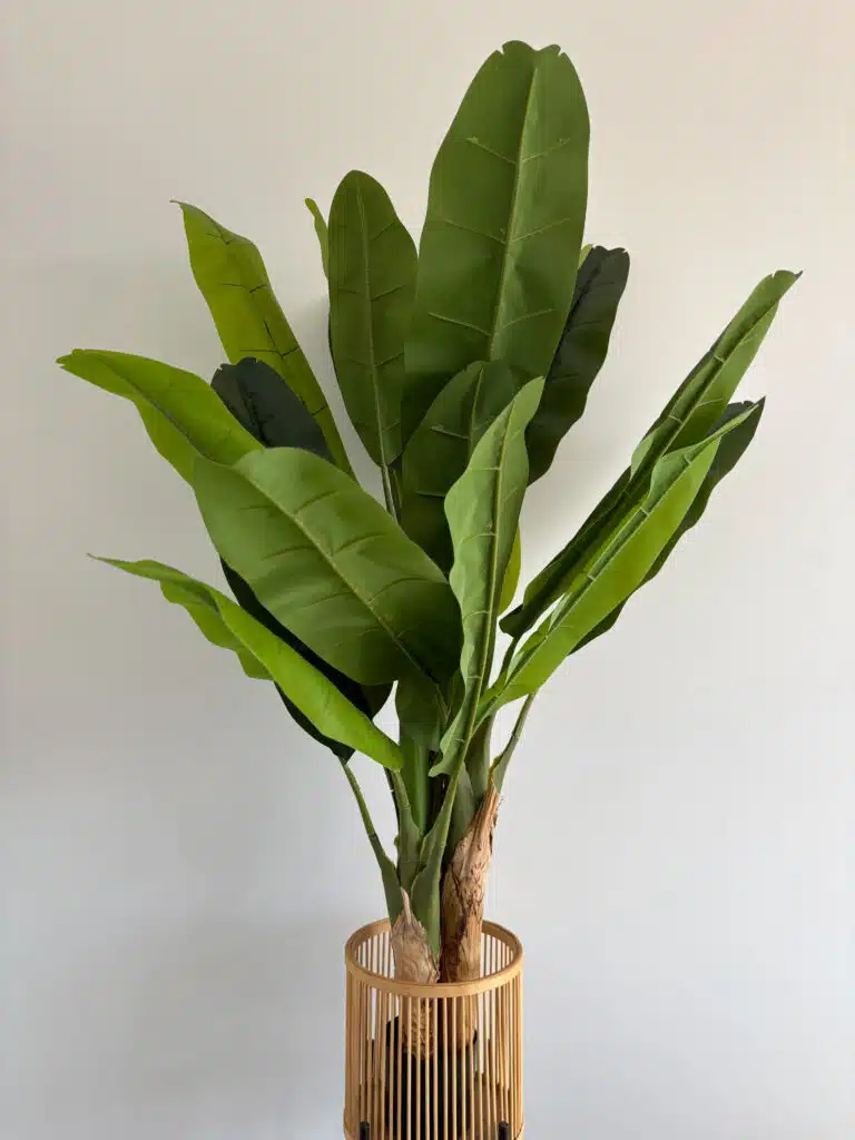 180cm artificial banana outdoor decor tree with 3 poles and 21 leaves