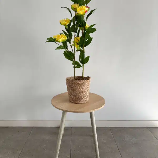 80cm yellow artificial peony in decorative pot outdoor decor