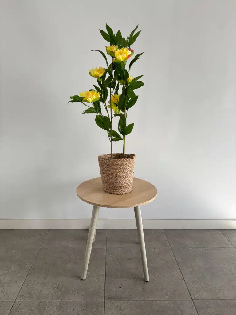 80cm yellow artificial peony in decorative pot outdoor decor