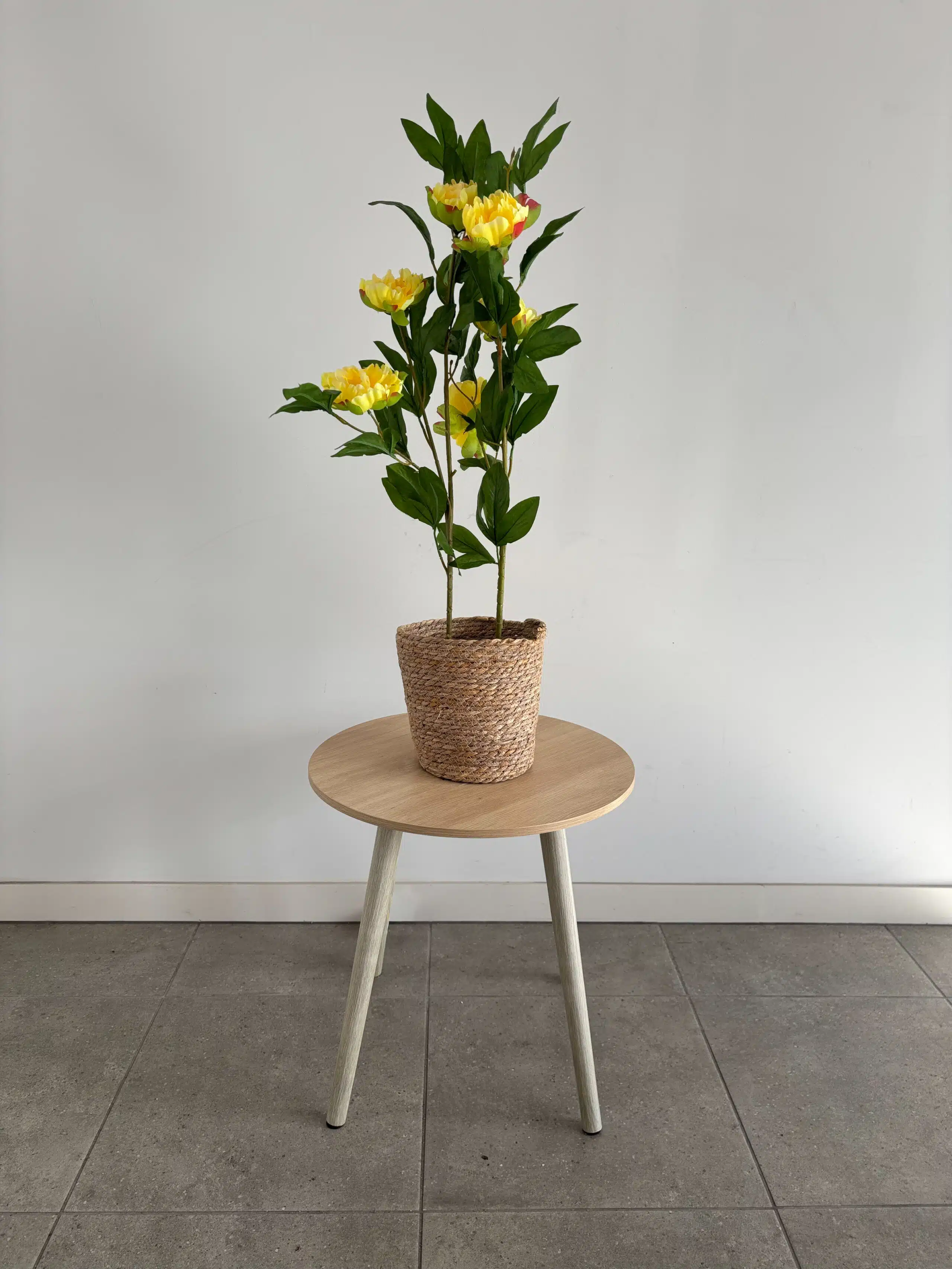 80cm yellow artificial peony in decorative pot outdoor decor