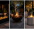Ethanol, steel and smokeless fire pits compared in an Australian backyard at dusk